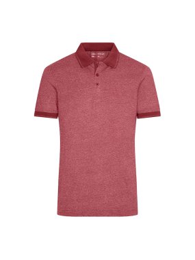 Pánská polokošile (J&N MEN'S HEATHER POLO)>červená (wine melange) / červená (wine)>XL