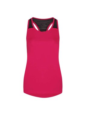 Dámské tílko (Just Cool WOMEN'S COOL SMOOTH WORKOUT VEST) > růžová (hot) / černá (jet) > S