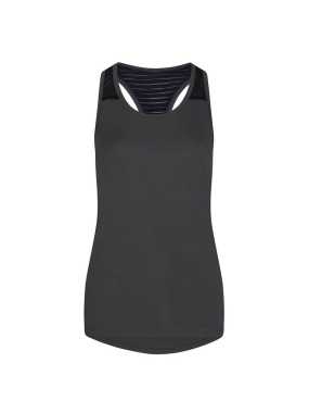 Dámské tílko(Just Cool WOMEN'S COOL SMOOTH WORKOUT VEST) > šedá(charcoal) / černá(jet) > S