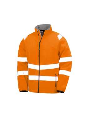Unisex bunda (RESULT Recycled Printable Safety Softshell Jacket) > oranžová (flo) > 4XL