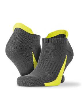 Ponožky (SPIRO 3-PACK SPORTS SNEAKER SOCKS)>šedá / zelená (lime)>S/M