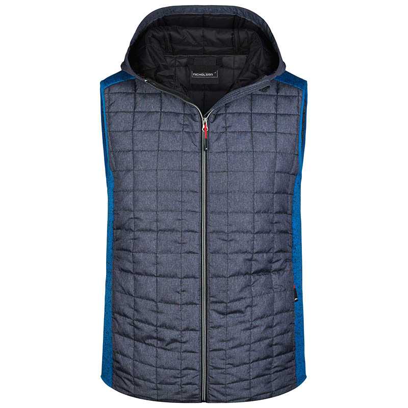 Pánská vesta(JN Mens Knitted Hybrid Vest)>modrá (royal melange) / šedá (Anthra melange)>M
