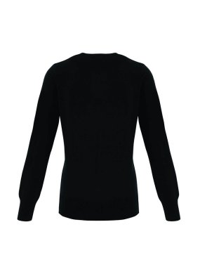 Dámský svetr (Premier ‘ESSENTIAL’ LADIES’ ACRYLIC V-NECK CARDIGAN) > černá > 4XL
