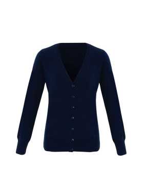 Dámský svetr (Premier ‘ESSENTIAL’ LADIES’ ACRYLIC V-NECK CARDIGAN) > modrá (navy) > 5XL