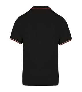 Pánská polokošile (KARIBAN MEN'S SHORT SLEEVE POLO)>černá / červená / bílá>L