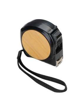 Svinovací metr s bambusovou aplikací > černá