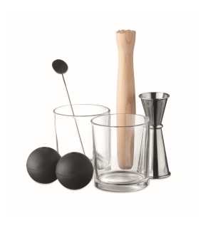 Sada 7 ks na přípravu koktejlů > strieborná (dull)