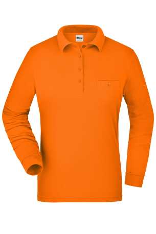 Dámská pracovní polokošile(DAIBER Ladies Workwear Polo Pocket Longsleeve)>oranžová>XS