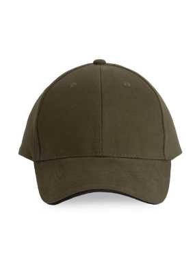 6 panelová kšiltovka (KARIBAN ORLANDO MEN CAP) > hnědá (dark khaki)/šedá(dark)