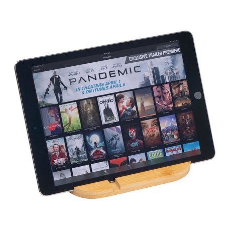 Bambusový držák na tablet a chytrý telefon > béžová