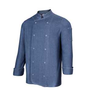 Kuchařská bunda (VELILLA LS DENIM CHEF JACKET) > modrá (dark denim) > 2XL