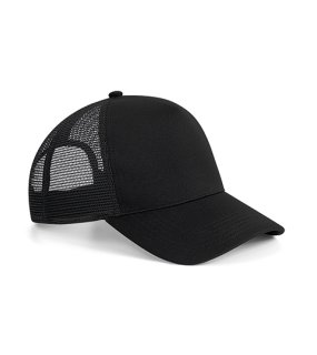Unisex kšiltovka (Beechfield Microknit Snapback Trucker) > černá