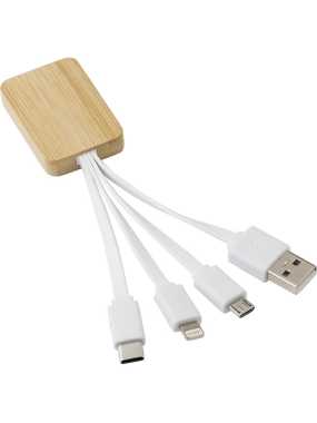 Bambusový nabíjecí kabel > bílá