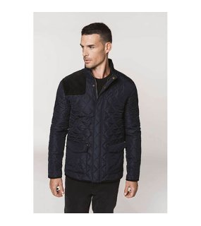 Pánská bunda (Kariban "MEN'S Quilted JACKET")>modrá (navy) / černá>S