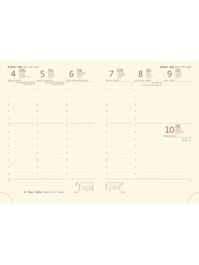 Diář (Nebrasca 2026) - 14,5 x 20,5 cm > červená (anglická) > týdenní A5