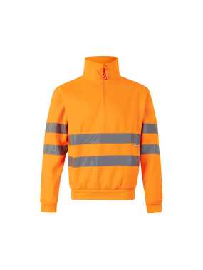 Pánská mikina (VELILLA HV SWEATSHIRT) > oranžová (hi-vis) > 2XL