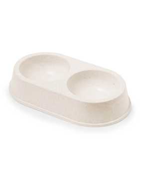 Dvojitá miska pro psa > přírodní