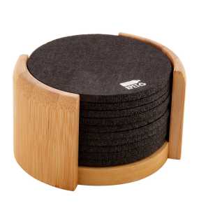 RPET sada podtácků > černá/přírodní