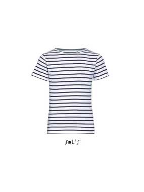 Dětské tričko(SOL’S MILES KIDS)>bílá / modrá (navy)>6A