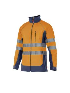 Pánská bunda (VELILLA HV TWO-TONE SOFT SHELL) > modrá (marine) / oranžová (hi-vis) > S