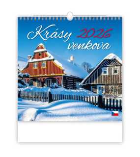 Nástěnný kalendář  Krásy venkova 2026, 30 x 30 cm