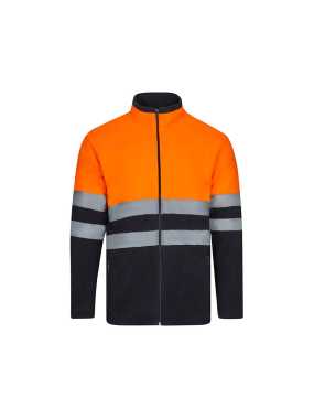Pánská bunda (VELILLA HV TWO-TONE FLEECE JACKET)>modrá (marine) / oranžová (hi-vis)>2XL