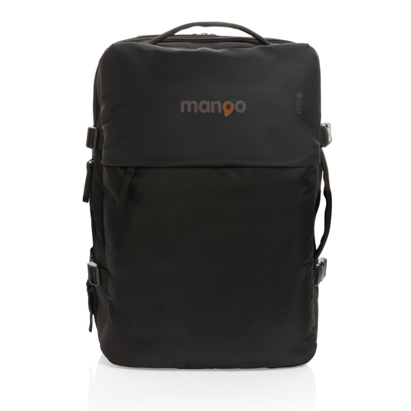 Rozšiřitelný víkendový batoh Swiss Peak z RPET AWARE > černá