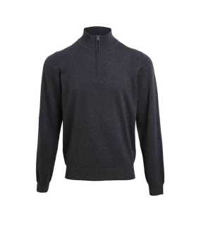 Pánský svetr (PREMIER MENS 1/4 ZIP KNITTED SWEATER)>šedá (charcoal)>S