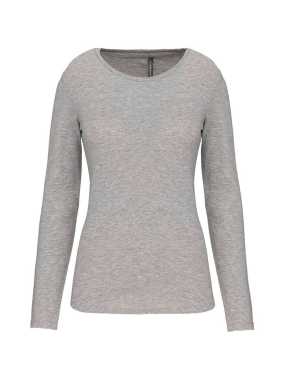 Dámské triko (KARIBAN LADIES LONG-SLEEVED CREW NECK T-SHIRT) > šedá (light heather) > L