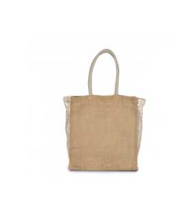 Nákupní taška (KIMOOD SHOPPING BAG WITH MESH GUSSET) > přírodní