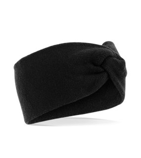 Unisex čelenka (Beechfield Twist Knit Headband) > černá