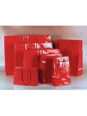 Papírová taška (LUXURY LINE) > červená > 22x8x16 cm