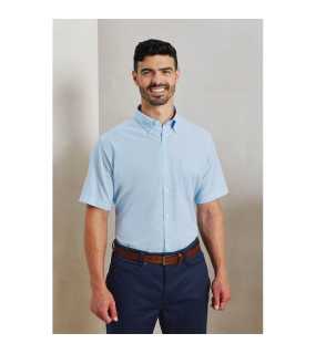 Pánská košile (PREMIER MEN'S SHORT SLEEVE OXFORD SHIRT)>modrá (light)>L