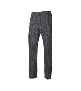 Pánské kalhoty (VELILLA CHEF TROUSERS) > černá (checks) > 2XL