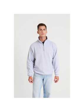 Unisex mikina (Just Hoods SOPHOMORE 1/4 ZIP SWEAT) > modrá (new french navy) > XL