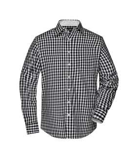 Pánská košile (JN Men's Checked Shirt)>černá / bílá>M