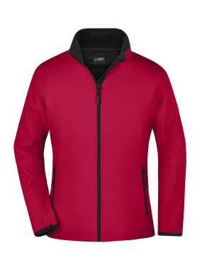 Dámská bunda (JN Ladies Promo Softshell Jacket)>červená / černá>2XL