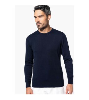Pánský svetr(KARIBAN MENS ROUND NECK JUMPER)>modrá (navy)>L