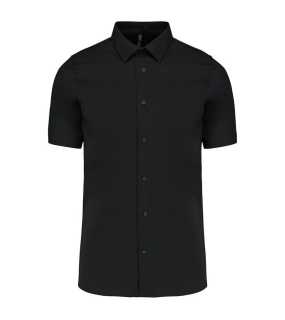 Pánská košile(KARIBAN MENS SHORT SLEEVE SHIRT)>černá>L