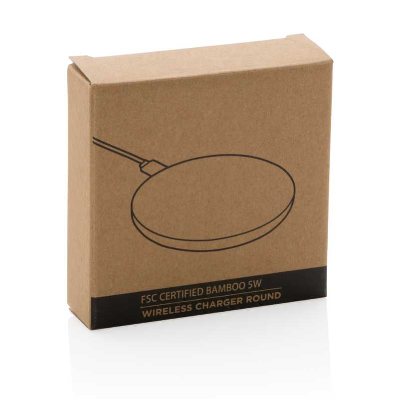 Bezdrátová nabíječka 5W z FSC bambusu > hnědá