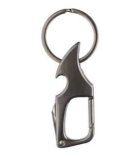 Kovová klíčenka s mini nožíkem > šedá (gun metal)