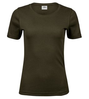 Dámské triko (Tee Jays Womens Interlock Tee) > zelená (dark olive) > 3XL