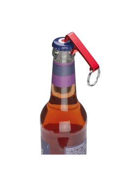 Otvírák láhví a držák na mobil s klíčenkou > červená