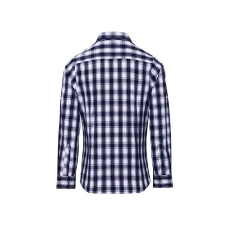 Dámská košile(PREMIER "Mulligan" CHECK - LADIES COTTON LS SHIRT)>bílá/modrá(navy)>XL