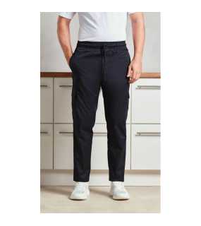 Unisex kalhoty (Premier 'ESSENTIAL' CHEF'S CARGO POCKET TROUSERS) > černá > L