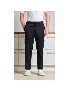 Unisex kalhoty (Premier 'ESSENTIAL' CHEF'S CARGO POCKET TROUSERS) > černá > L