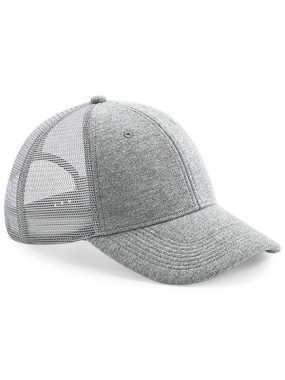 Unisex kšiltovka (Beechfield Jersey Athleisure Trucker Cap) > šedá (heather)