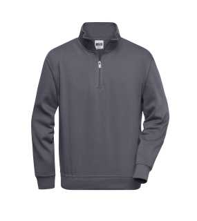 Pánská mikina (JN Workwear Half Zip Sweat)>šedá (carbon)>L