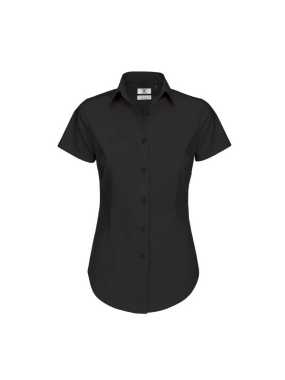 Dámská košile (B&C BLACK TIE SSL/WOMEN)>černá>S