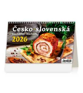 Stolní kalendář (Česko-slovenská kuchařka/kuchařka 2026) - 22,6 x 16,9 cm